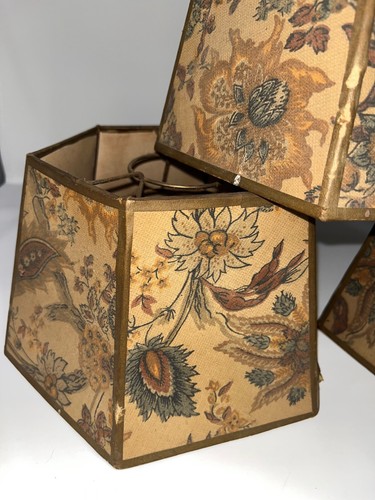 Set of Three Vintage Floral Lampshades (Delicate) - Picture 3 of 5