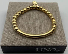 NEW Uno de 50 Journey, Travesia, Trabel 18K Gold Plated Beaded Bracelet