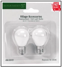 Accessories for Villages Replacement 3-Volt Light Bulb, White, 2 Count 