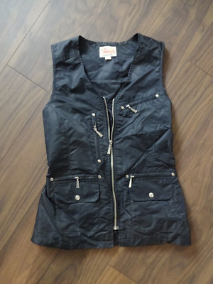 ** FLASHLIGHTS ** DAMEN WESTE - JACKE - VINTAGE - GR. 36 38 - SCHWARZ ÄRMELLOS