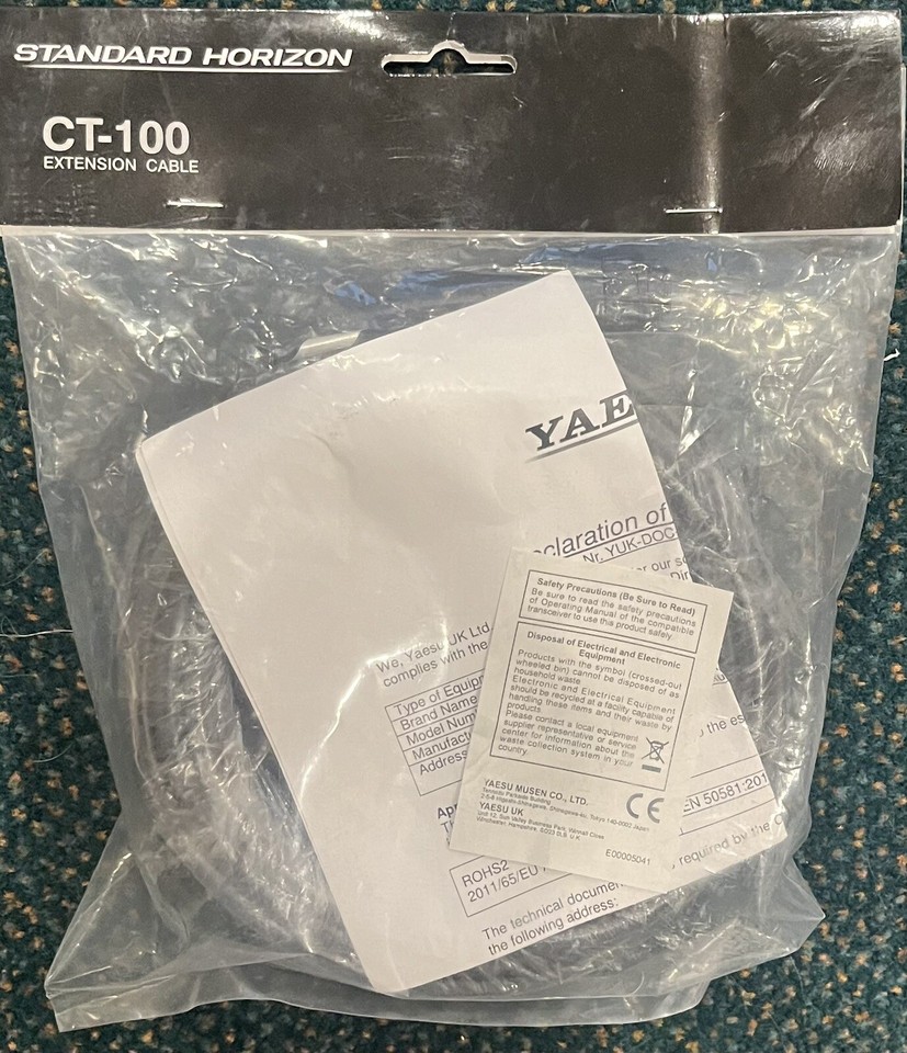 Standard Horizon CT100 23' Extension Cable for Ram Mic eBay