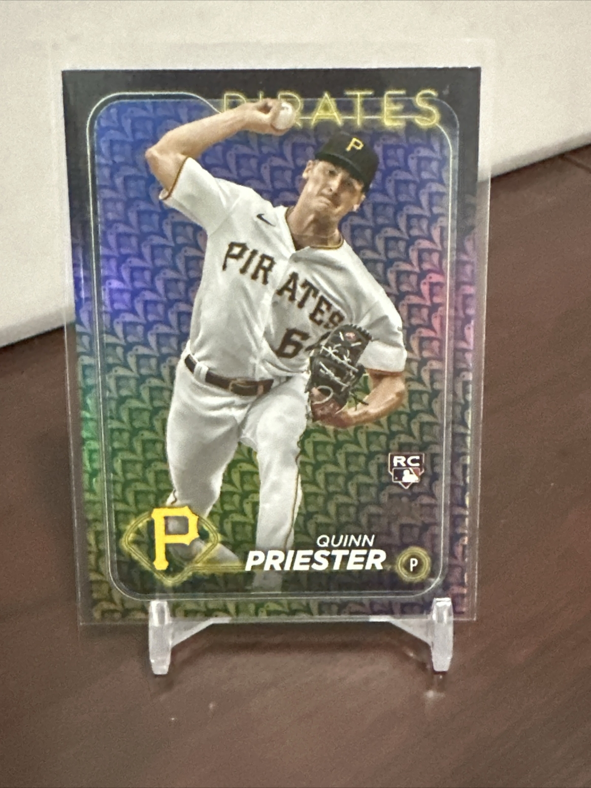 2024 Topps Series 1 QUINN PRIESTER Pittsburgh Pirates Rookie Holiday Foil #93