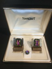 Stone Cufflinks Stick Pin