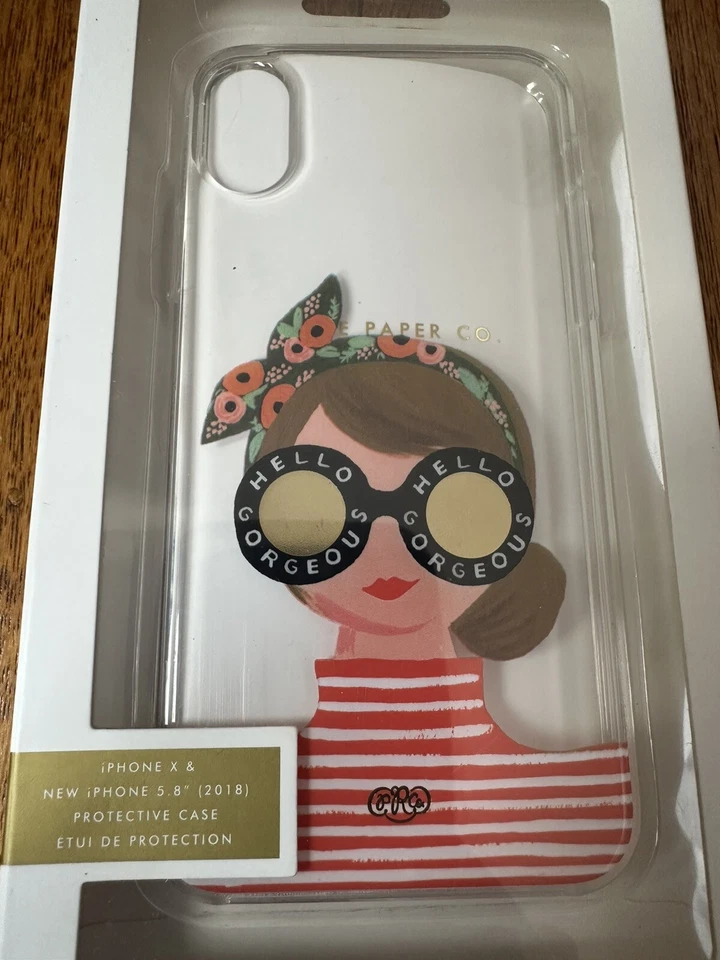 Hermosa funda protectora para teléfono con papel para rifle CO transparente para iPhone XS y X Foto 3 de 3