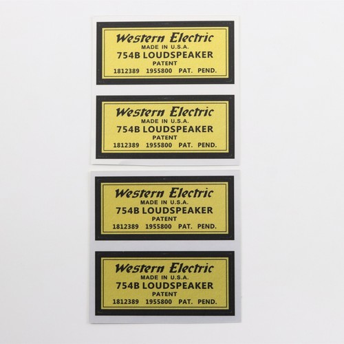 ALTAVOZ WESTERN ELECTRIC 754B logotipo insignia impermeable PEGATINA CALCOMANÍA 51mmX23mm - Imagen 2 de 9