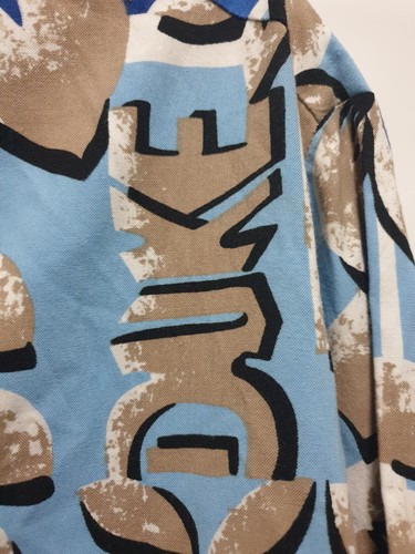 Duke Kahanamoku Shirt Mens Blue Button Up Short Sleeve Hawaiian Surfing XL 48" - Picture 2 of 4