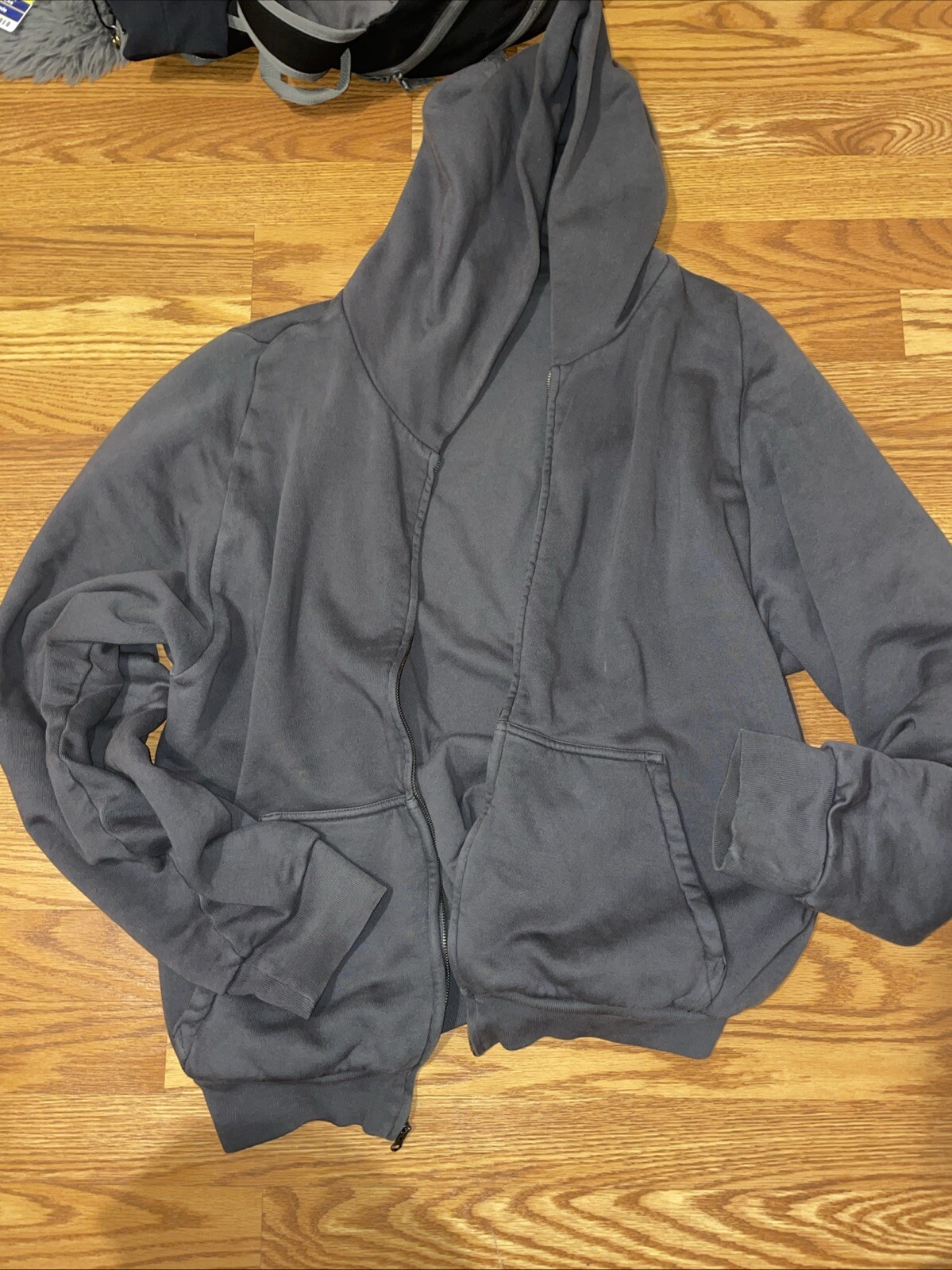 Yeezy Gap Unreleased Navy Double Layer Zip Hoodie Size L