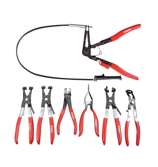 AUTO METAL RUBBER HOSE PINCH OFF CLAMPING PINCHING PLIERS LONG REACH TOOL eBay