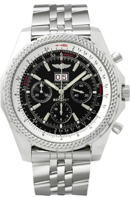 BREITLING BENTLEY 6.75 BLACK DIAL CHRONOGRAPH STAINLESS STEEL A4436212/B728
