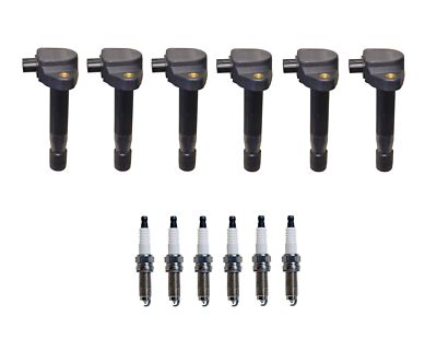 Denso 6 Ignition Coils 6 Iridium Long Life Spark Plugs .044 Kit For Acura Honda
