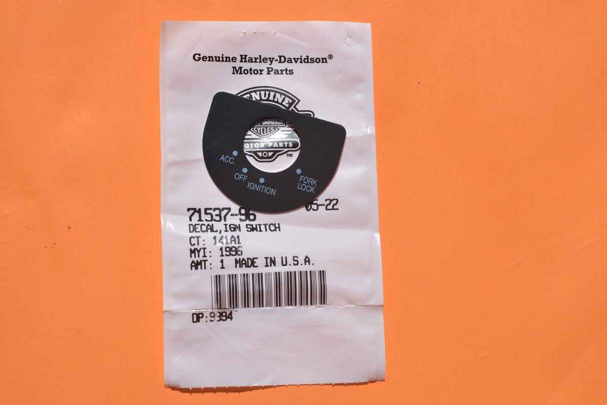 HARLEY NEW OEM DECAL IGNITION SWITCH Sticker 96-02, 71537-96