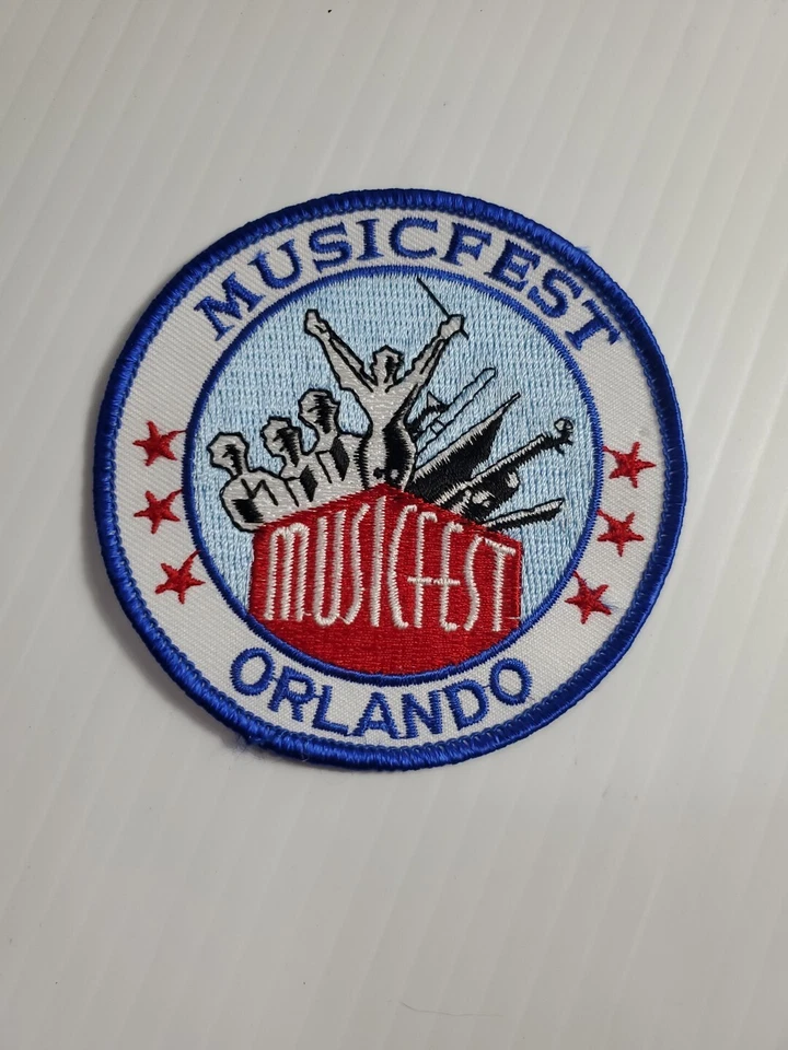 Vtg Musicfest Orlando Sew On Embroidered Patch 3.5" Badge Music Fest Florida  - Image 2 of 4