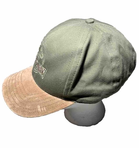 Jurassic Park Universal Studios Islands Of Adventure Hat Olive Green Suede VTG - Picture 3 of 9