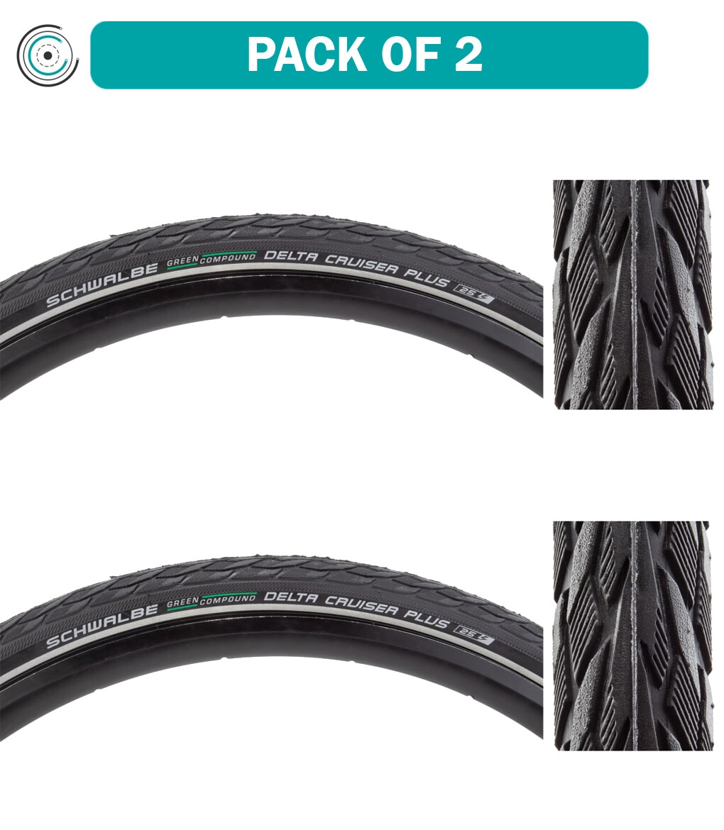 Комплект из 2 проводов Schwalbe Delta Cruiser+ Active Twin PG 700x38 TPI 70 Bk/Bsk/арт.