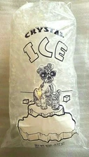100 Commercial CRYSTAL 8 LB LBS Plastic Ice Bags High Qualit With Drawstring NEW