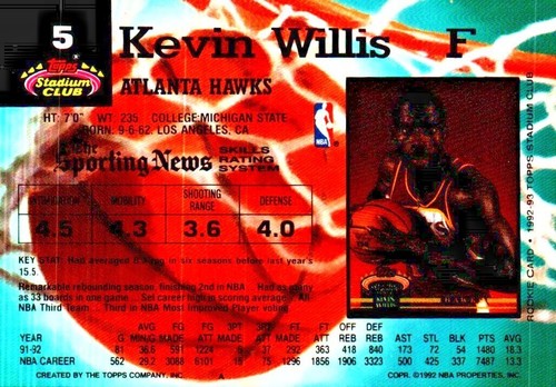 Mint 1992-1993 Topps Stadium Club NBA Basketball Sport Trading Cards Series 1-2 - Picture 16 of 533