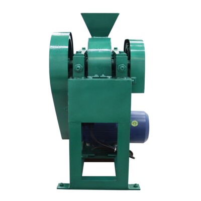 Updated 2HP Electric Rock Stone Ore Slag Coal Crusher Double Roller 220V 7.9''x3''