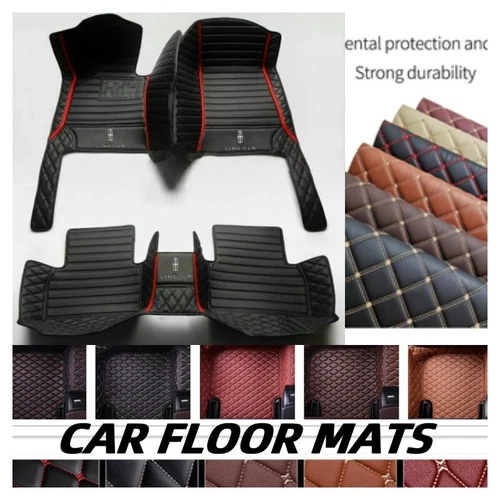 For Lincoln MKZ Car Floor Mats Custom Leather Luxury Liners Waterproof Carpets - Imagen 16 de 37