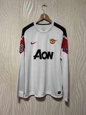 MANCHESTER UNITED 2010 2012 AWAY SHIRT JERSEY LONG SLEEVE NIKE 382997-105 sz L