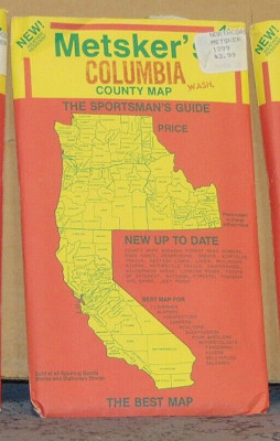 Early 1990's Metsker's Map of Columbia County, Washington