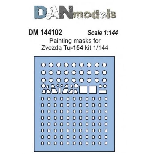 DAN Models 144102 For Scale Kit 1:144 Painting Masks for model Tu-154 Zvezda kit - Afbeelding 1 van 9