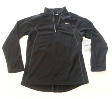 ASICS Men Size M Running Fleece Black 1/4 Zip Mock Neck light Reflectors 50