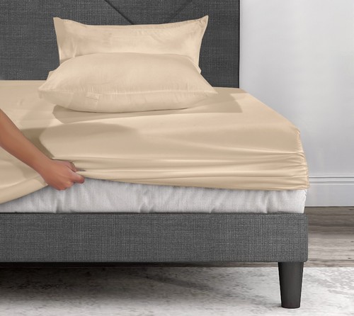 Brushed Microfibre Fitted Sheet 30cm Deep Pocket Bed Sheet Soft Bottom Sheet - Picture 52 of 67