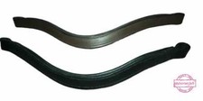 REPLACEMENT HIGH QUALITY GENUINE PLAIN LEATHER BROWBAND U SHAPE BLACK BROWN