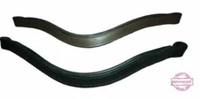  REPLACEMENT HIGH QUALITY GENUINE PLAIN  LEATHER BROWBAND U SHAPE  BLACK~BROWN 