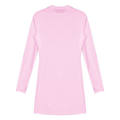 Womens Glossy Long Sleeve Bodycon Mini Dress Smooth Tight Pencil Dress Clubwear - Picture 44 of 103