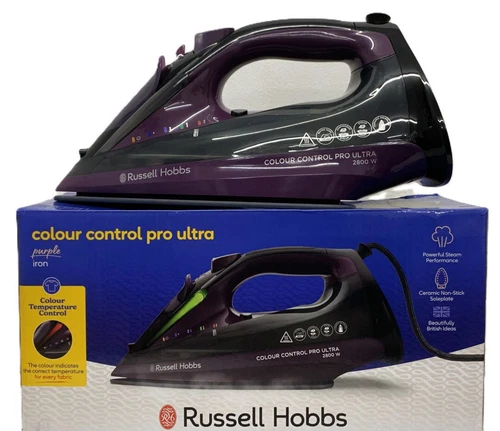 Russell Hobbs Colour Control Pro Ultra Steam Iron 2800W Ceramic Soleplate 27281