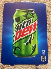DIXIE NARCO 501E & 276E HVV SODA VENDING MACHINE "MOUTAIN DEW" 12oz CAN LABEL
