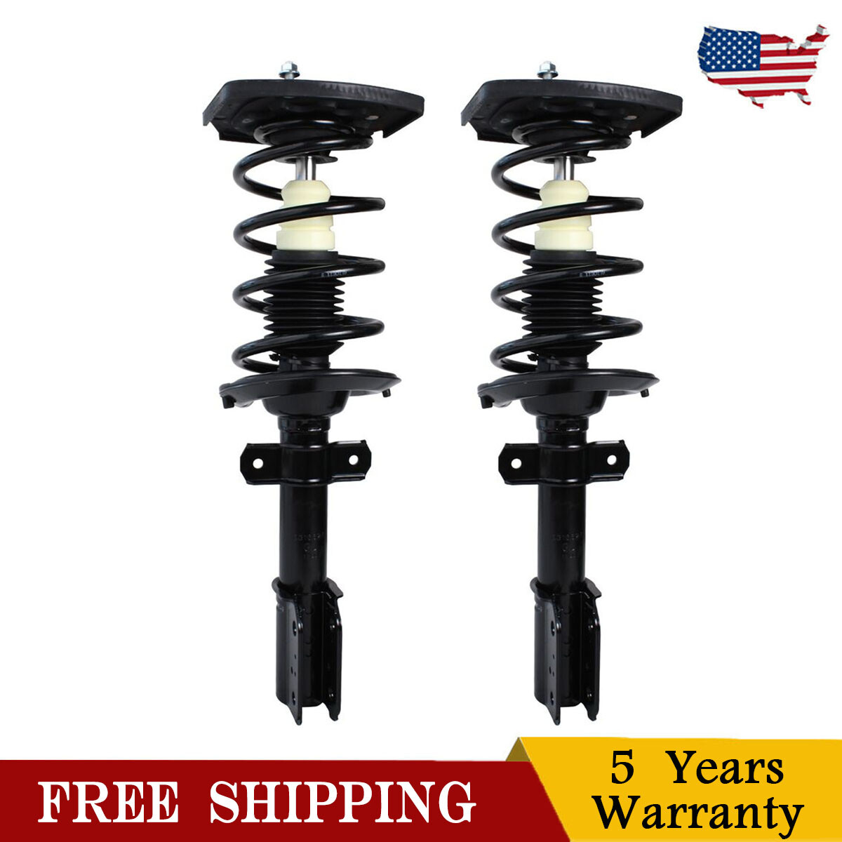 Buick Chevy Pontiac Rear Shock Struts & Springs Pair Set Left Right