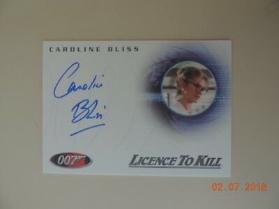 The Complete James Bond - A70 Caroline Bliss ''Miss Moneypenny'' Autogrammkarte