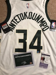 signed giannis antetokounmpo jersey
