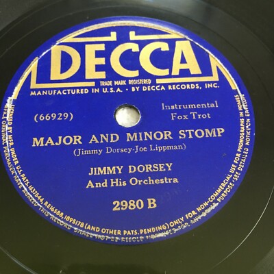JIMMY DORSEY KEEP A KNOCKIN/Major Minor Stomp 78rpm DECCA 2980