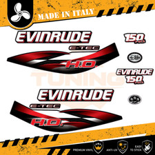 Decalcomania Adesivi Motore Fuoribordo Evinrude e-tec ho 150 cv - B