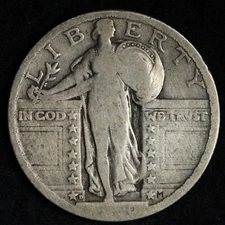 1920-D Standing Liberty Silver Quarter FINE E371 KUHM