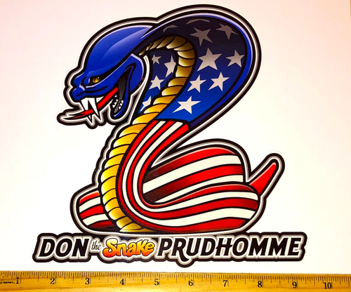 Don "THE SNAKE" Prudhomme Extra Large SNAKE Die Cut NHRA GLOSSY Decal Sticker - Picture 1 of 2