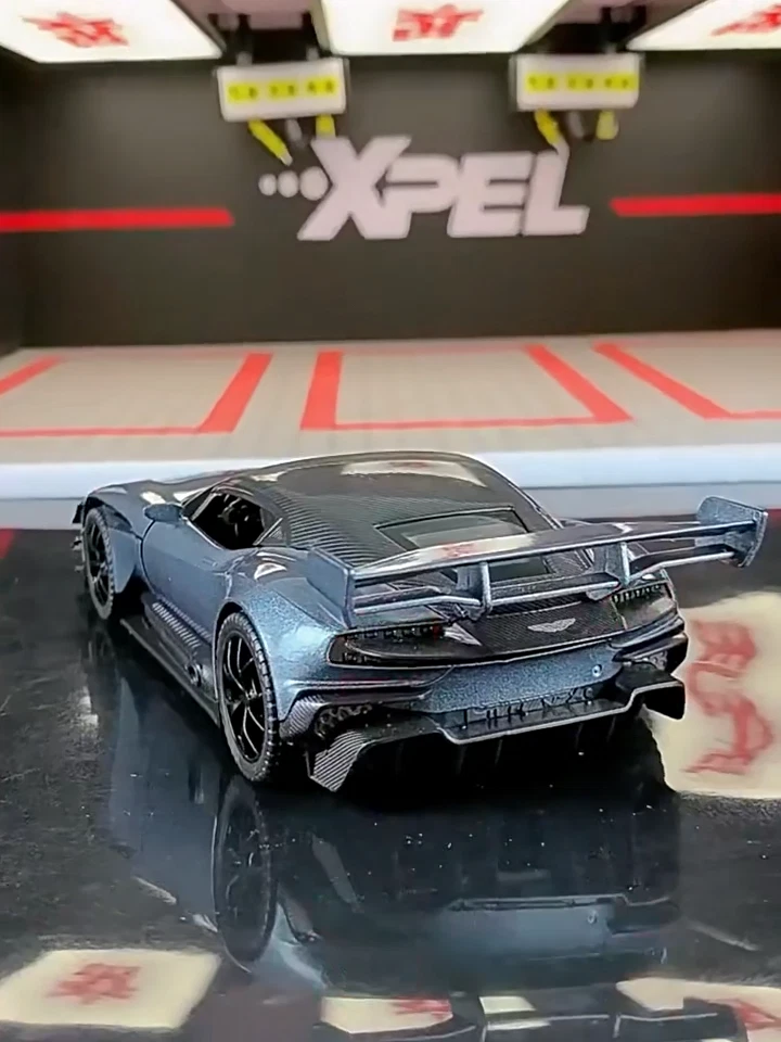 1:32 Aston Martin Vulcan Diecast Model Supercar w/Sound Light Pull-Back Gift Toy - Image 2 of 4