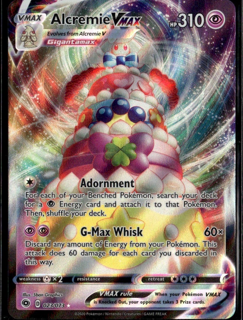 Alcremie VMAX Ultra Rare Champion's Path 23/73 Psychic Holo Pokemon Card