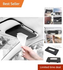 Compact Modern Tissue Holder for Car Visor - Stylish and Refillable Accessory