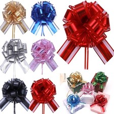 6 PCS 6 Inch Pull Bow Christmas Gift Wrapping Party Holiday Basket Packaging
