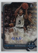 2021 Bowman U Chrome Prospect Silver Wave Refractor /199 Max Christie Auto 18yu