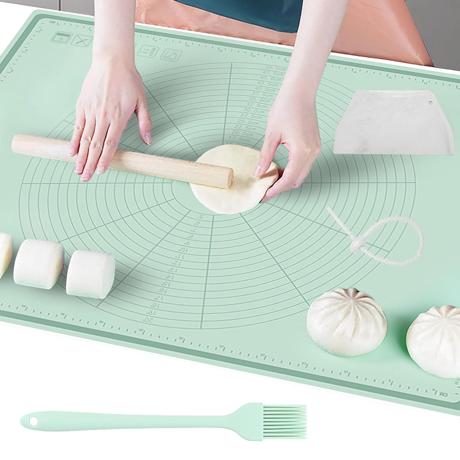 Silicone Baking Mat 32" x 24", Extra Thick Non-stick Pastry Mat with Measurem...
Opens in a new wind