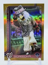 2025 Topps Series 1 Celebration Screech Mascot Gold Foil /50 #M-25 Nationals