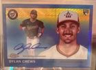 🔥🔥2025 Topps Chrome Platinum Dylan Crews Rookie Auto /99 Blue Refractor 🔥🍀🔥