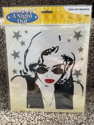 Dressed To Party A Night Out Iron On Transfer Lady With Glasses