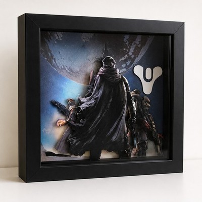 Handmade SDescripción? Destiny Shadow Box Wall Art   3D Framed Gamer Decor