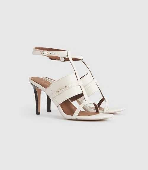 Women REISS Heels White Leather 36